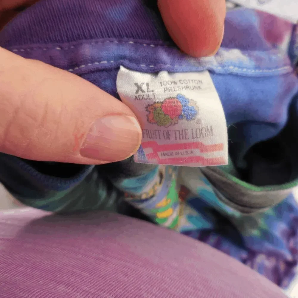 VTG The Parrot & The STone Tye Died Vintage 90s FOTL Estes Park Bar 90s Size XL - Picture 4 of 4